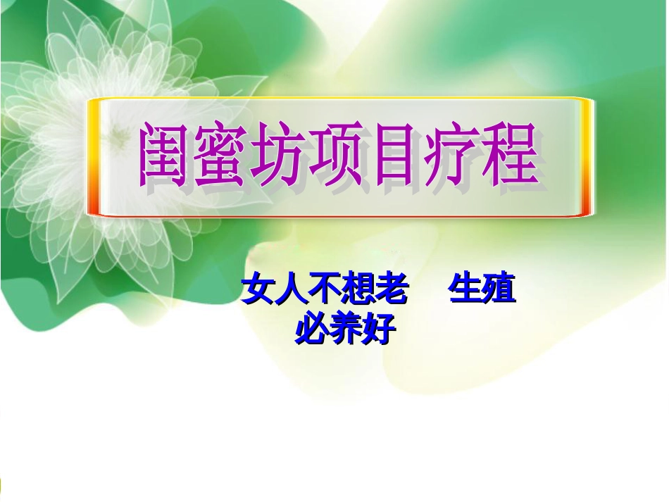 2闺蜜坊项目沙龙疗程设置25_第1页