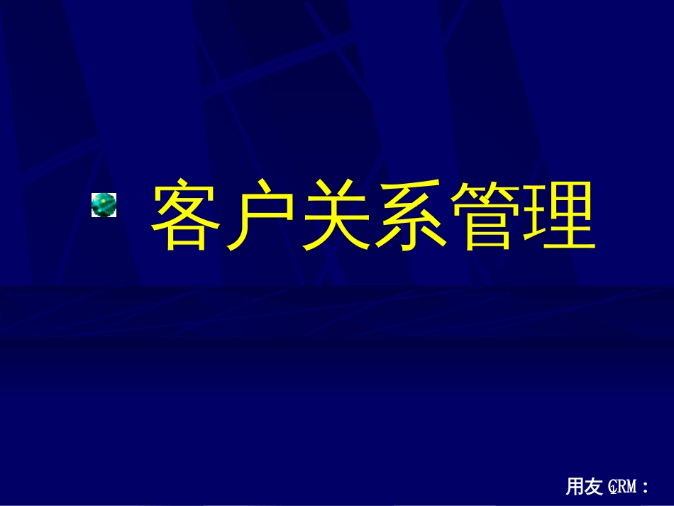 CRM客户关系管理系统技术应用_第1页