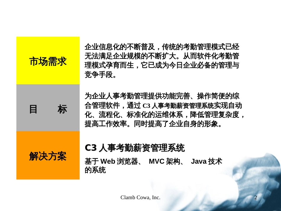 C3人事考勤薪资管理系统(PPT 43页)_第2页