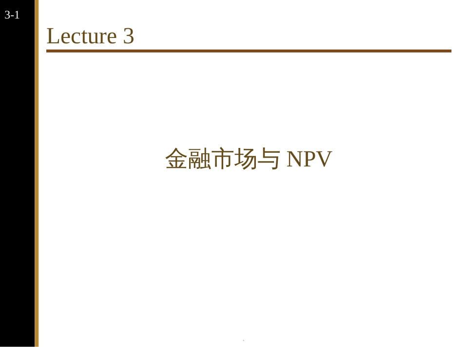 3金融市场与NPV_第1页