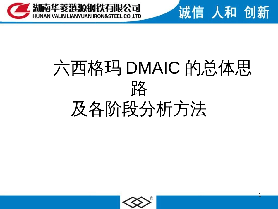 6σDMAIC的总体思路及各阶段分析方法(DM)_第1页