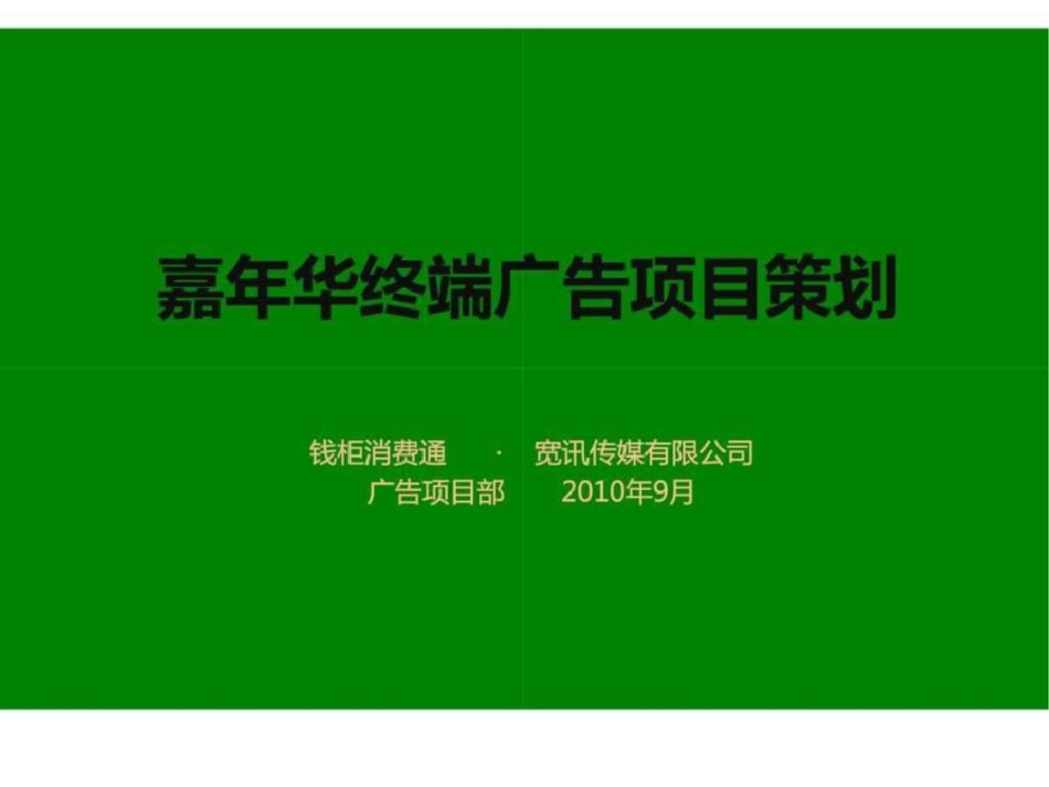 嘉年华终端广告项目策划文档资料_第1页