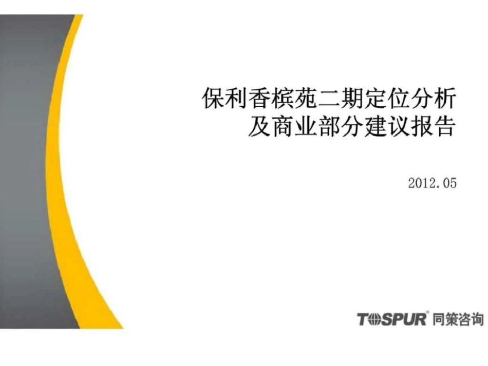 上海保利香槟苑二期定位分析及商业部分建议报告文档资料_第1页