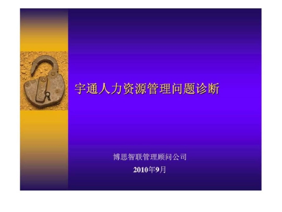 博思智联;宇通人力资源管理问题诊断文档资料_第1页