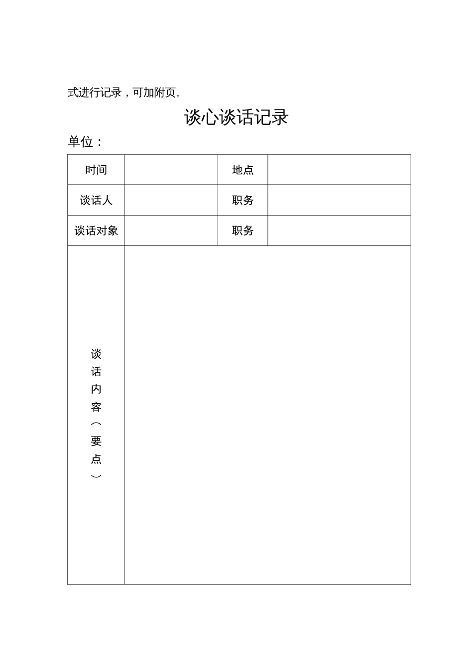 党员各种谈心谈话记录加空白表_第2页