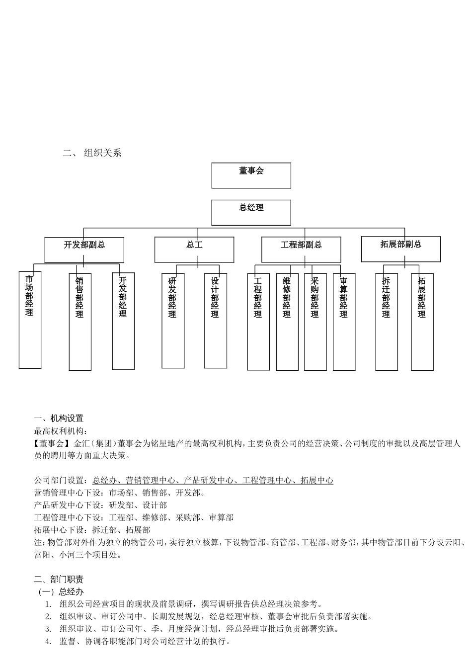 房地产开发公司组织架构及岗位职责资料[共67页]_第3页