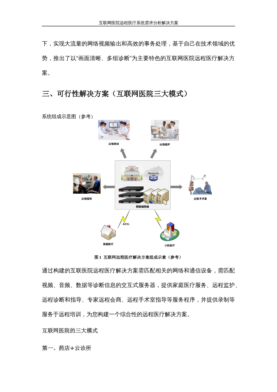 互联网医院远程医疗系统需求分析解决方案修改版_第3页