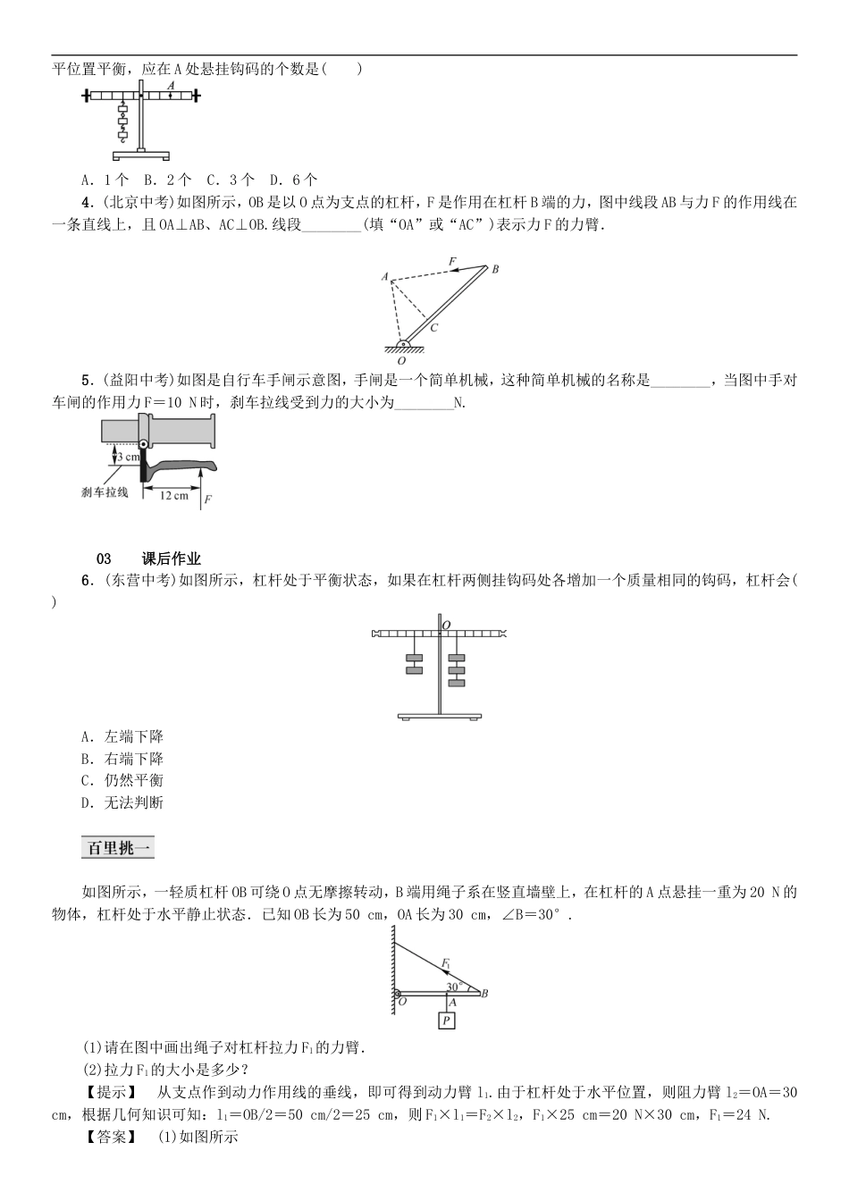 杠杆练习题带答案[共8页]_第2页