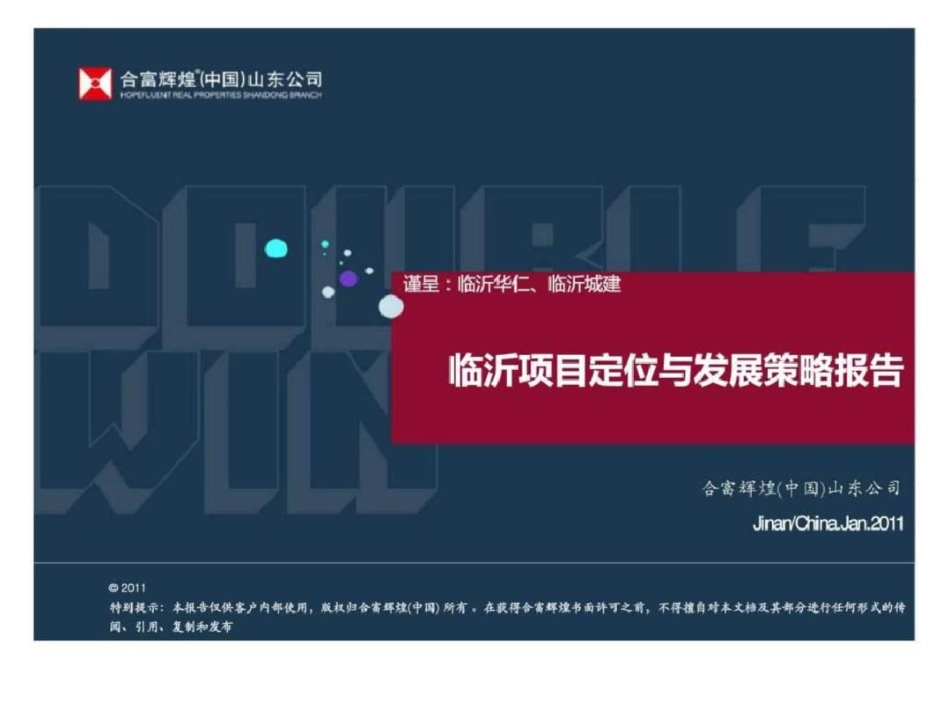 合富辉煌临沂项目定位与发展策略报告文档资料_第1页