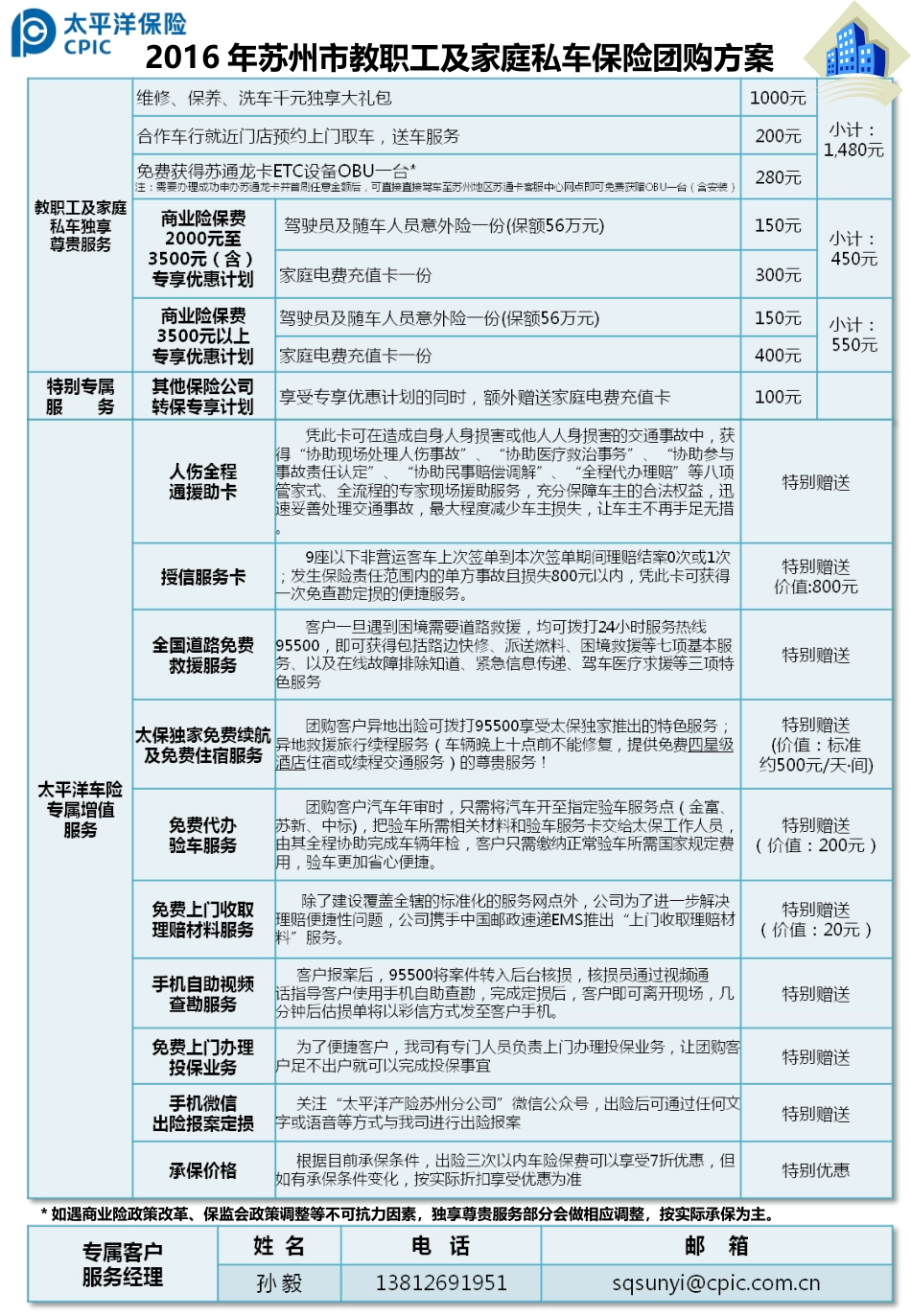 教职工及家庭私车保险团购方案_第1页