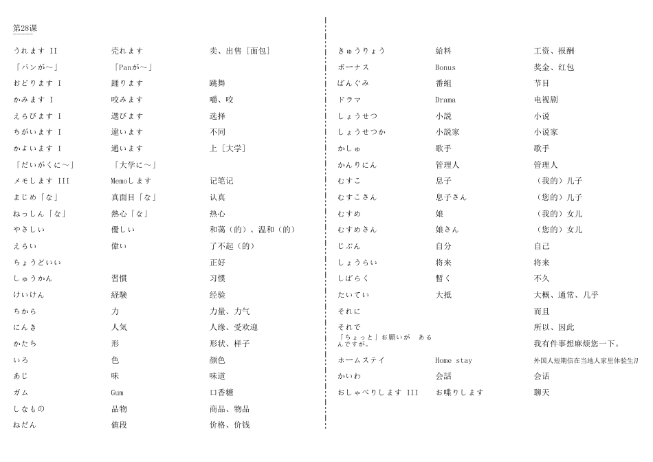 大家的日本语2单词26课50课[共25页]_第3页