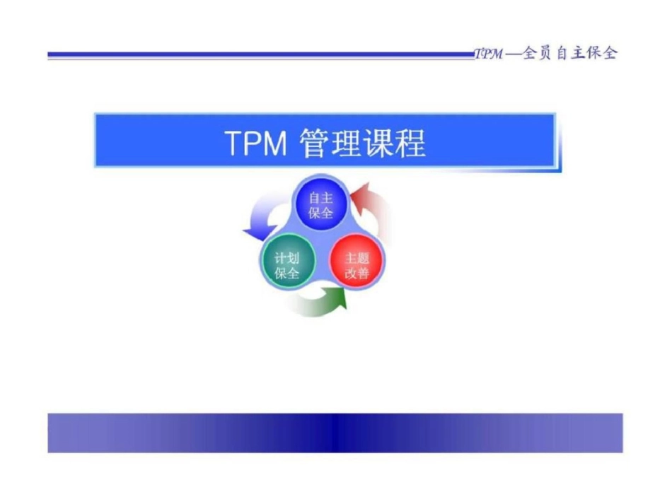 TPM管理课程文档资料_第1页