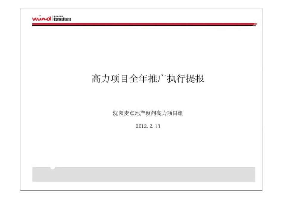 沈阳高力城市综合体项目全年推广执行提报文档资料_第2页