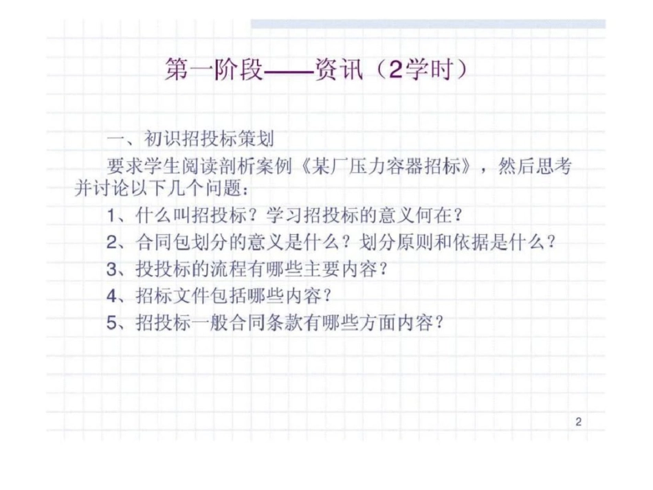 国家级示范高职院校精品课程企业招标投标活动策划文档资料_第2页