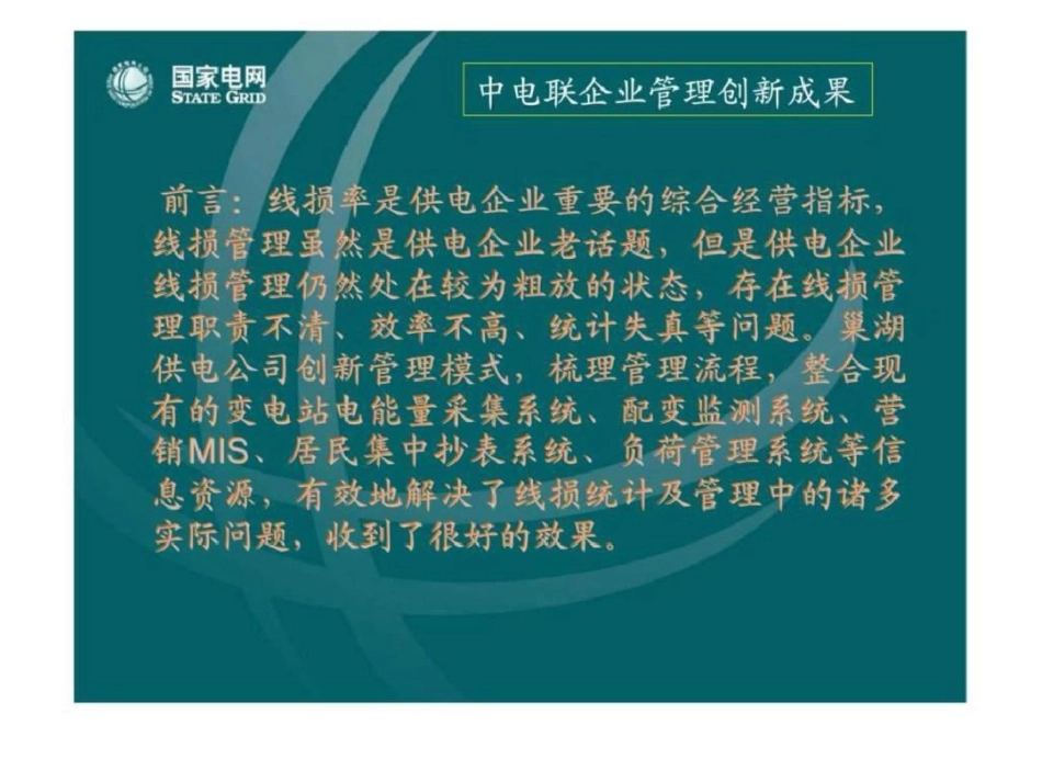 国家电网以资源整合为核心的线损精细化管理文档资料_第2页