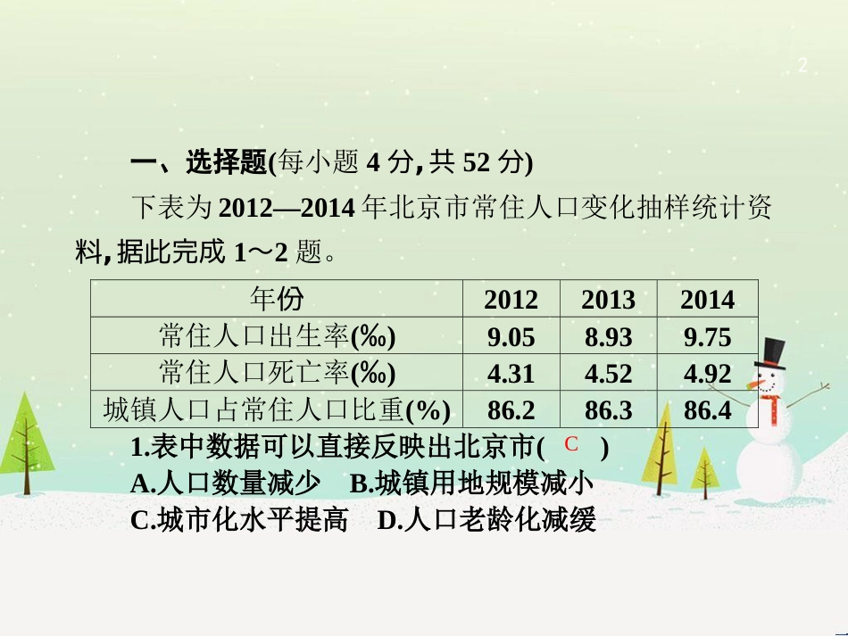 高考地理第一轮总复习 同步测试卷二 宇宙中的地球课件 新人教版 (11)_第2页