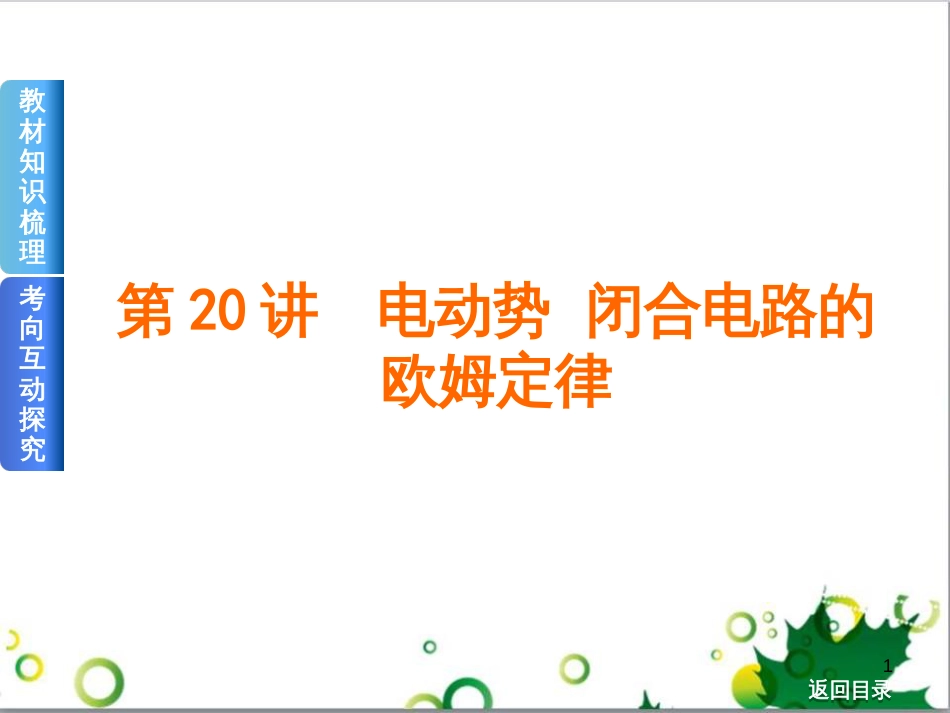 高考物理一轮复习 专题汇编 9 涉及电磁感应的力电综合问题课件 新人教版 (21)_第1页