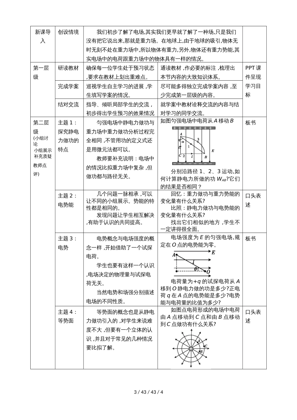 高二物理人教版选修31 第一章第四节电势能和电势教学设计_第3页