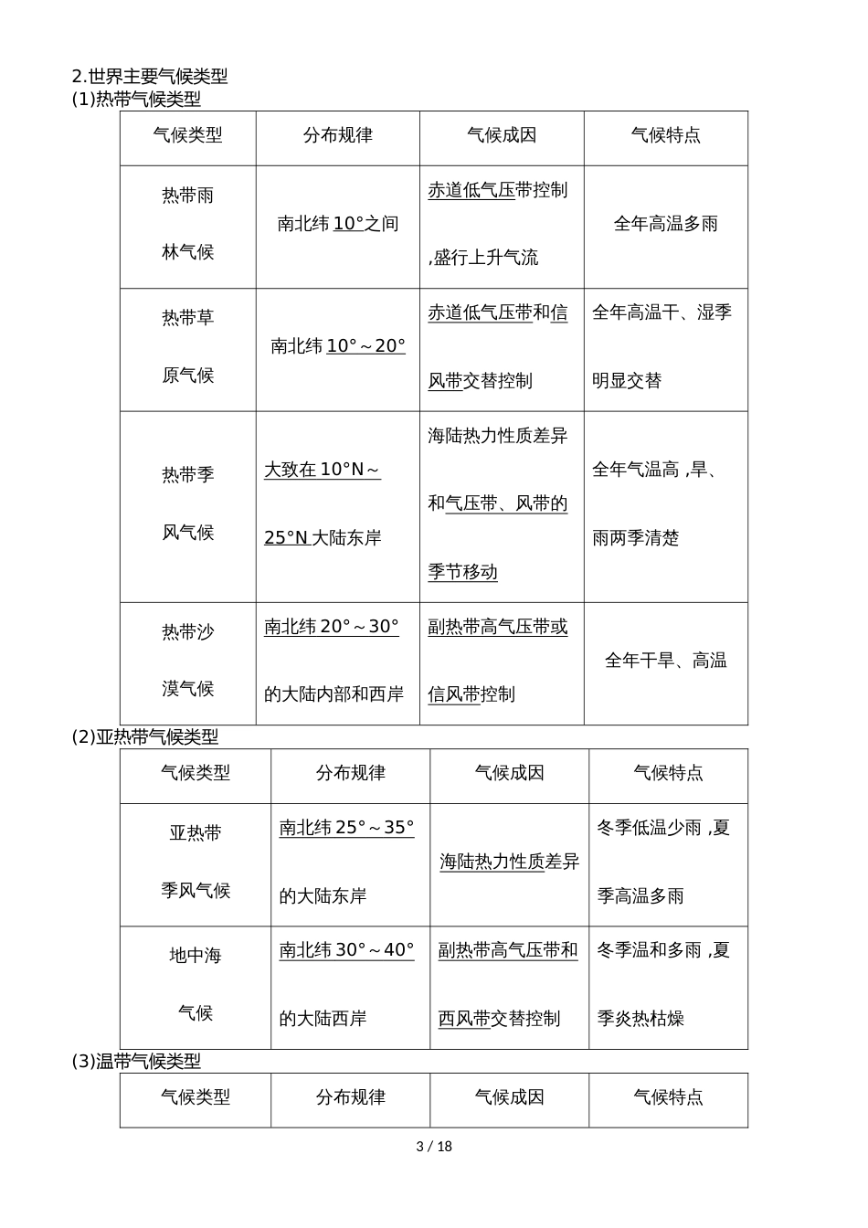 河北衡水中学高考地理专题复习：第二单元 第9讲全球气候变化与世界气候_第3页