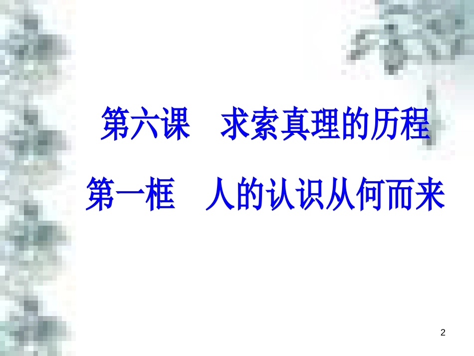 高中政治 第一单元 生活智慧与时代精神 第一课 第一框 生活处处有哲学课件 新人教版必修4 (78)_第2页