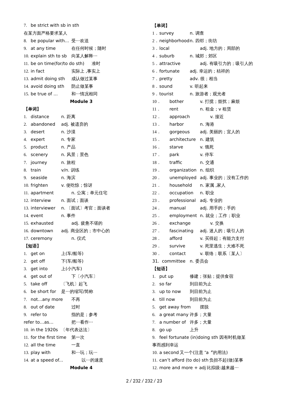 高中英语模块一至模块六单词短语大集结_第2页