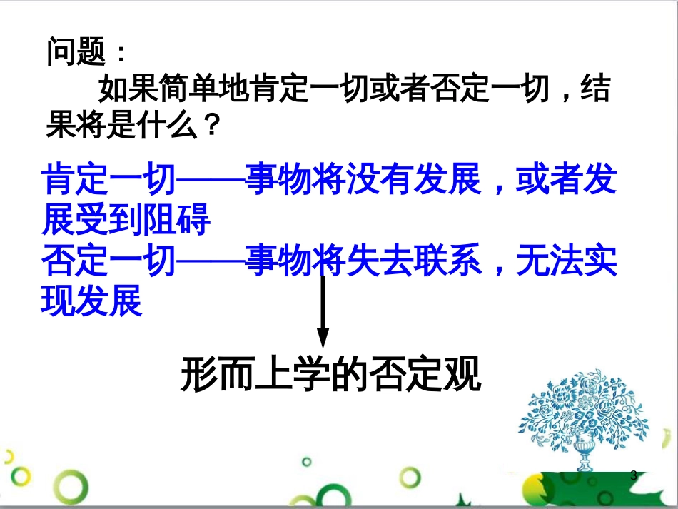 高中政治《综合探究 坚持唯物辩证法 反对形而上学》课件4 新人教版必修4_第3页