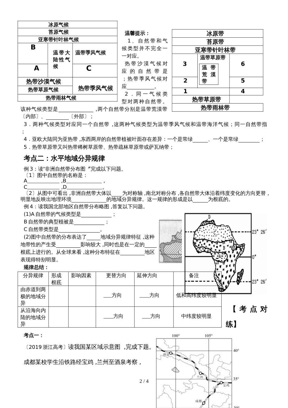 广东省惠州市惠东县惠东高级中学地理《地理环境的差异性》导学案_第2页