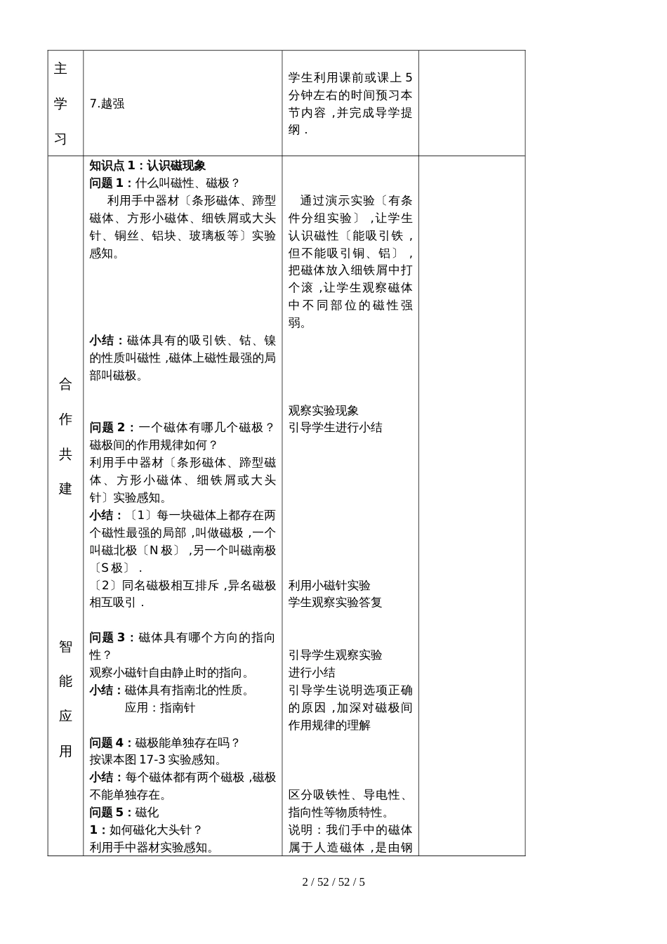 沪科版物理九年级第十七章 第一节 磁是什么 教案_第2页