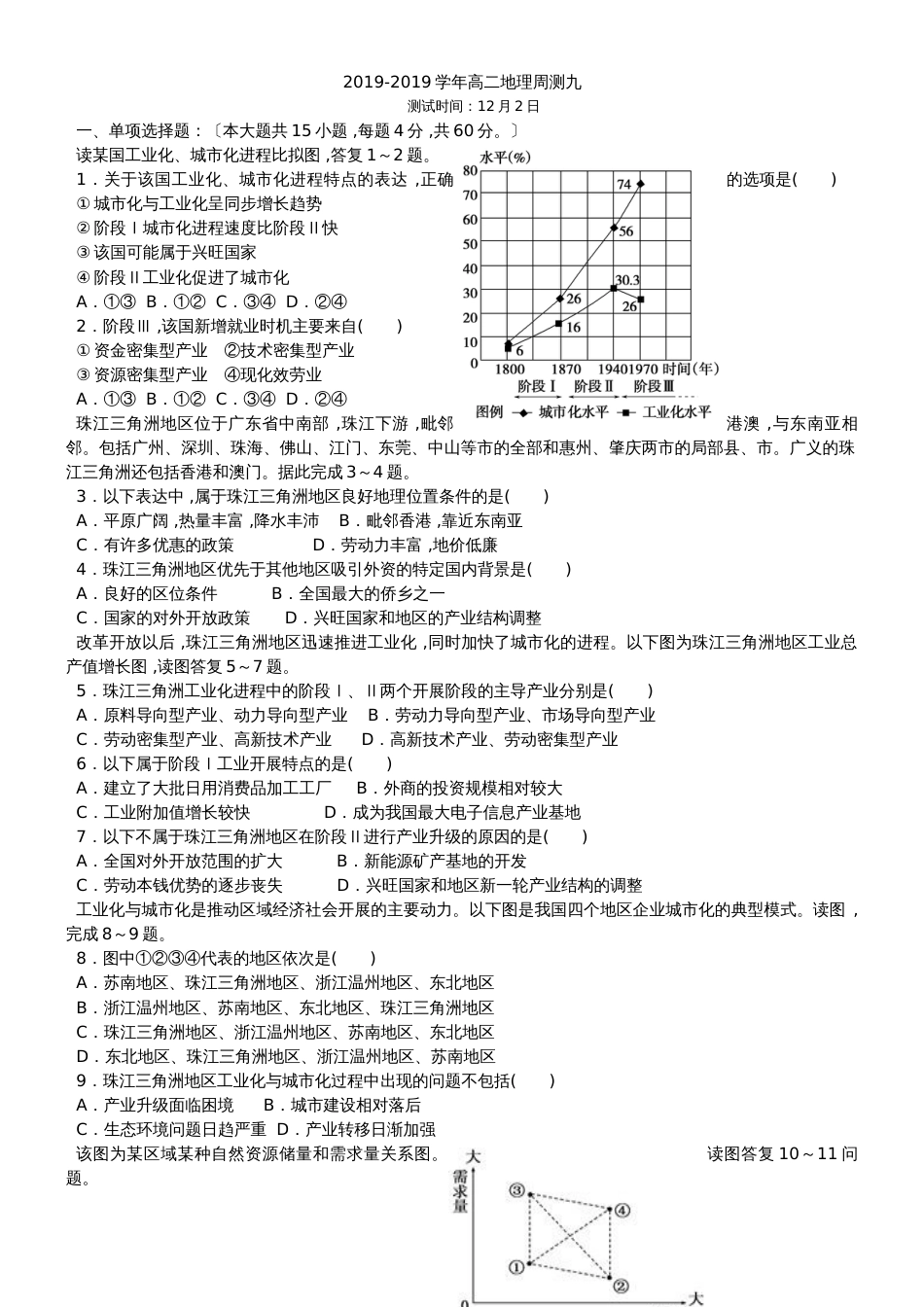 广东德庆县高二地理必修三周测九_第1页