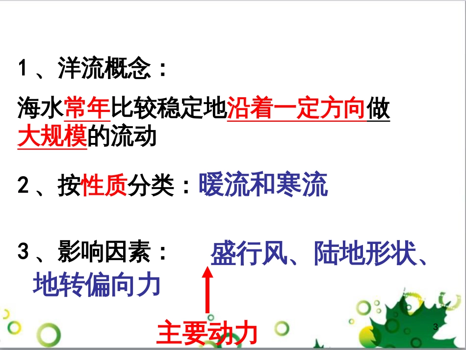高中地理 第三章 地球上的水 第二节 大规模的海水运动课件2 新人教版必修1_第3页