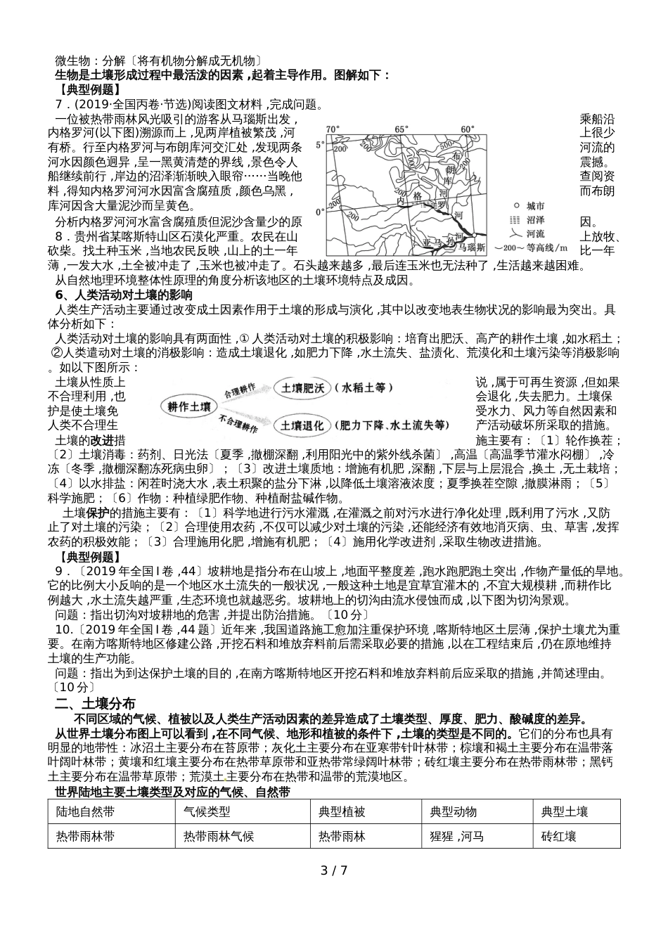 广东省惠州市惠东县惠东中学高三地理第二轮复习土壤专题导学案_第3页