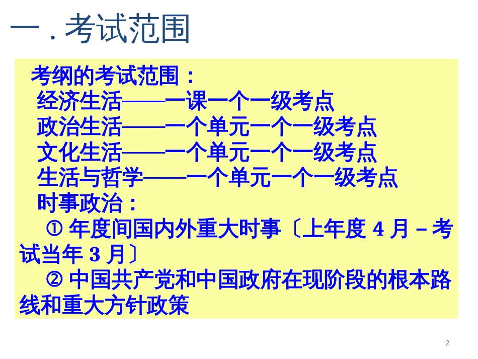 黑龙江省安达育才高中2019届高三政治开学第一课 课件 (共21张PPT)_第2页