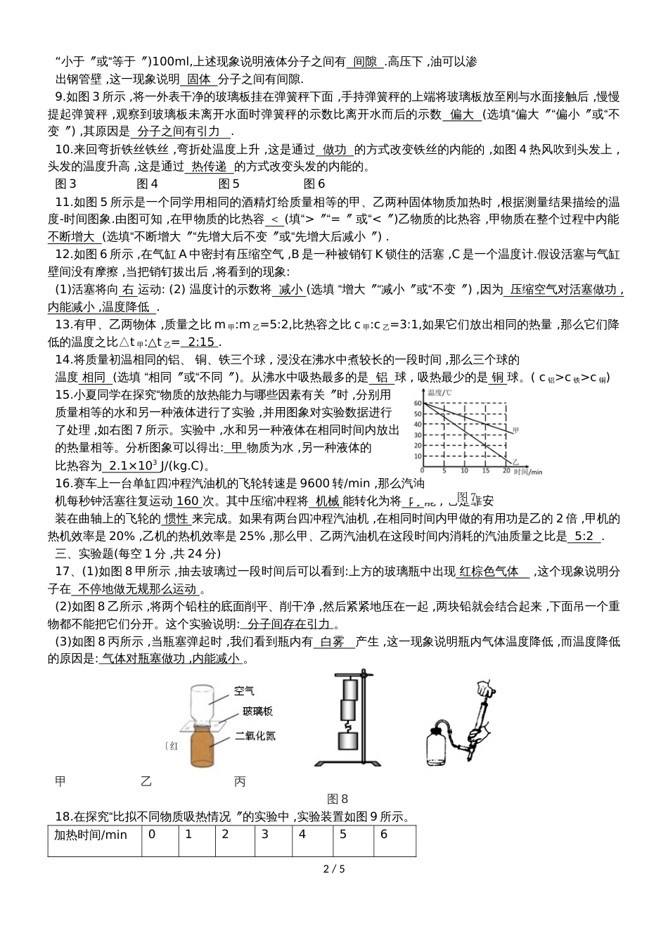 广东省佛山市华英学校第一学期初三物理（第13和14章）第一次调研考试试题_第2页