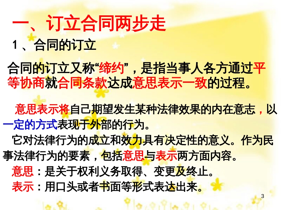 高中政治 3.2 订立合同有学问课件 新人教版选修5_第3页