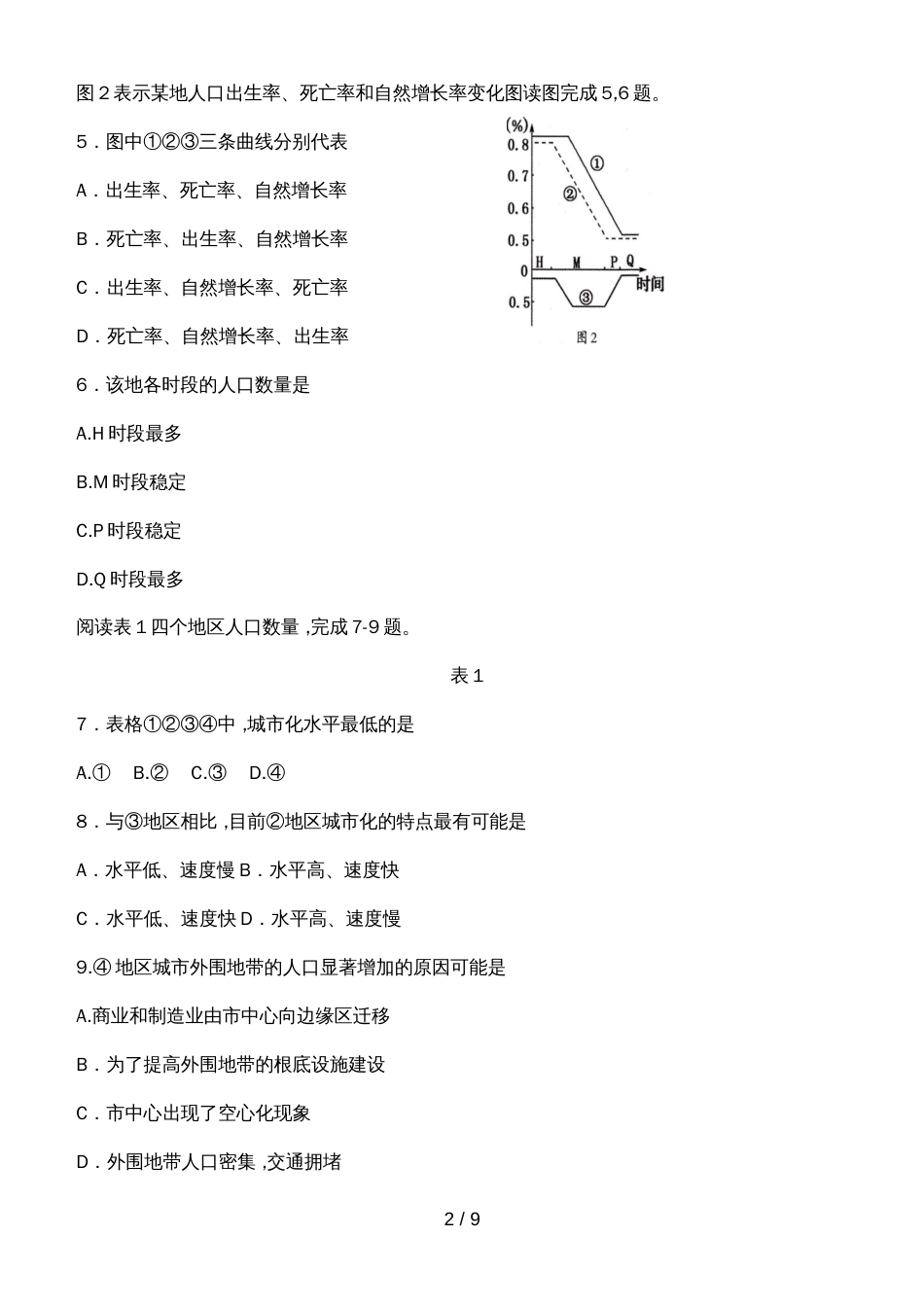 广西桂林市2018一度下学期期末地理质量检测试题word版无答案_第2页