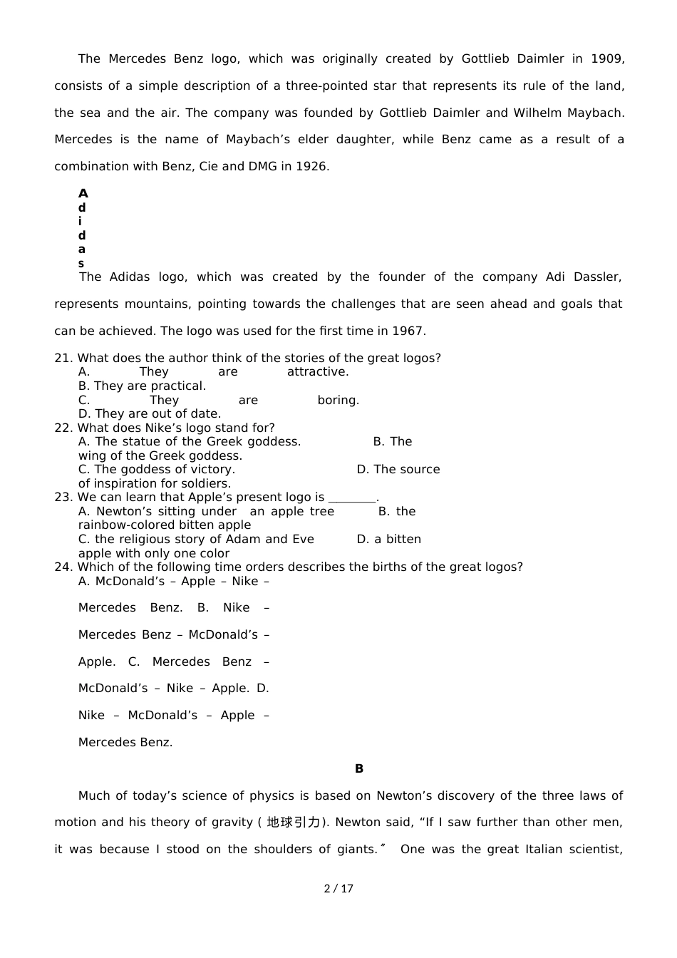 吉林省梅河口市第五中学高一（奥赛班）暑期考试英语试题_第3页