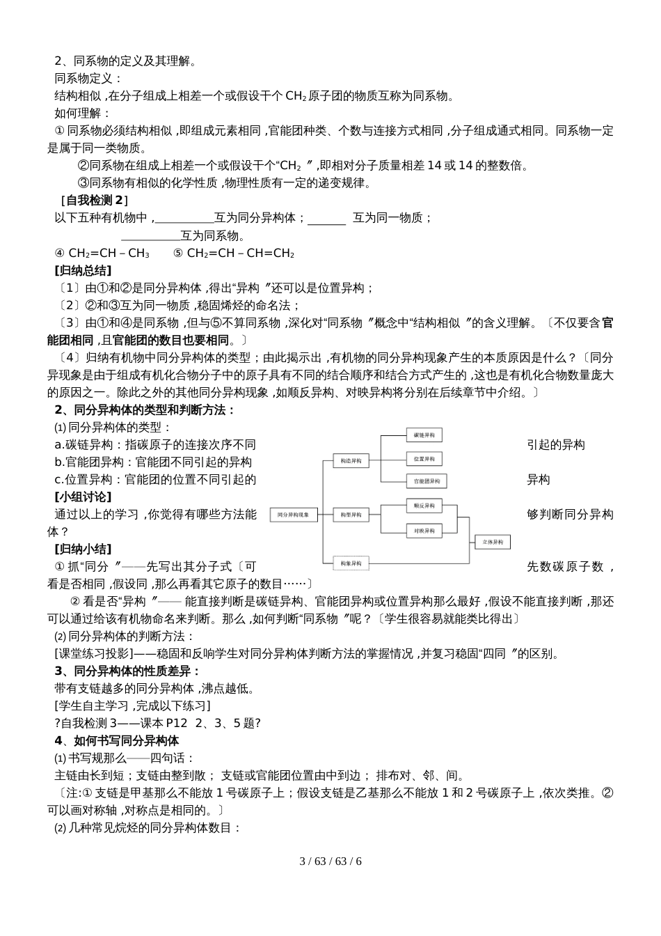 高中化学选修5  第一章  第二节 有机化合物的结构特点（学案和课后习题，课后习题配有答案）_第3页