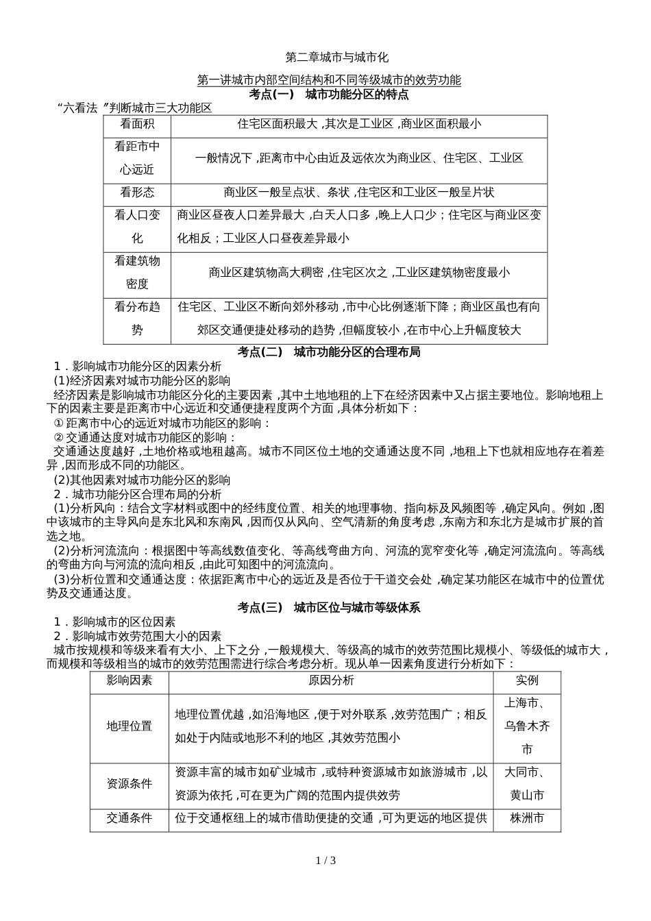 广东省惠州市博罗县博罗中学高一下学期地理期末复习之城市与城市化教案_第1页