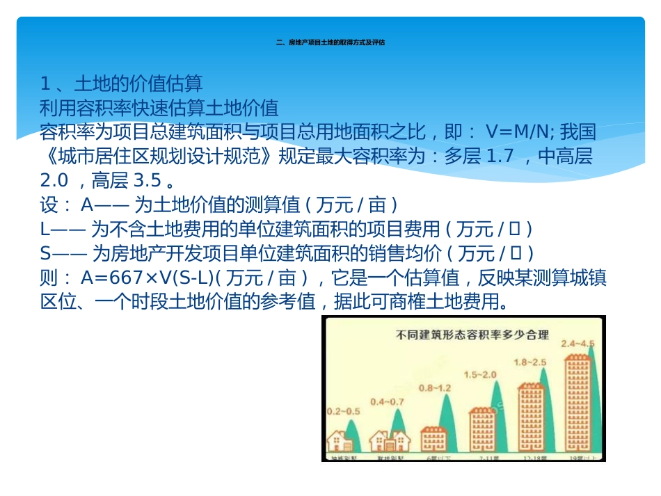 房地产项目土地的取得方式及评估培训课件ppt 50页_第1页