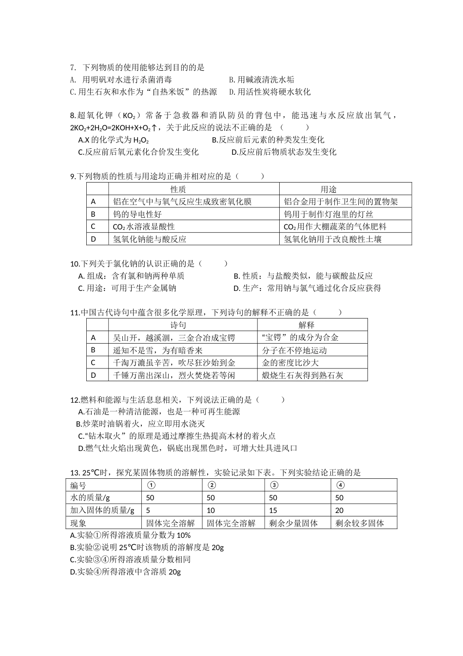 2019广州中考化学真题无水印_第2页