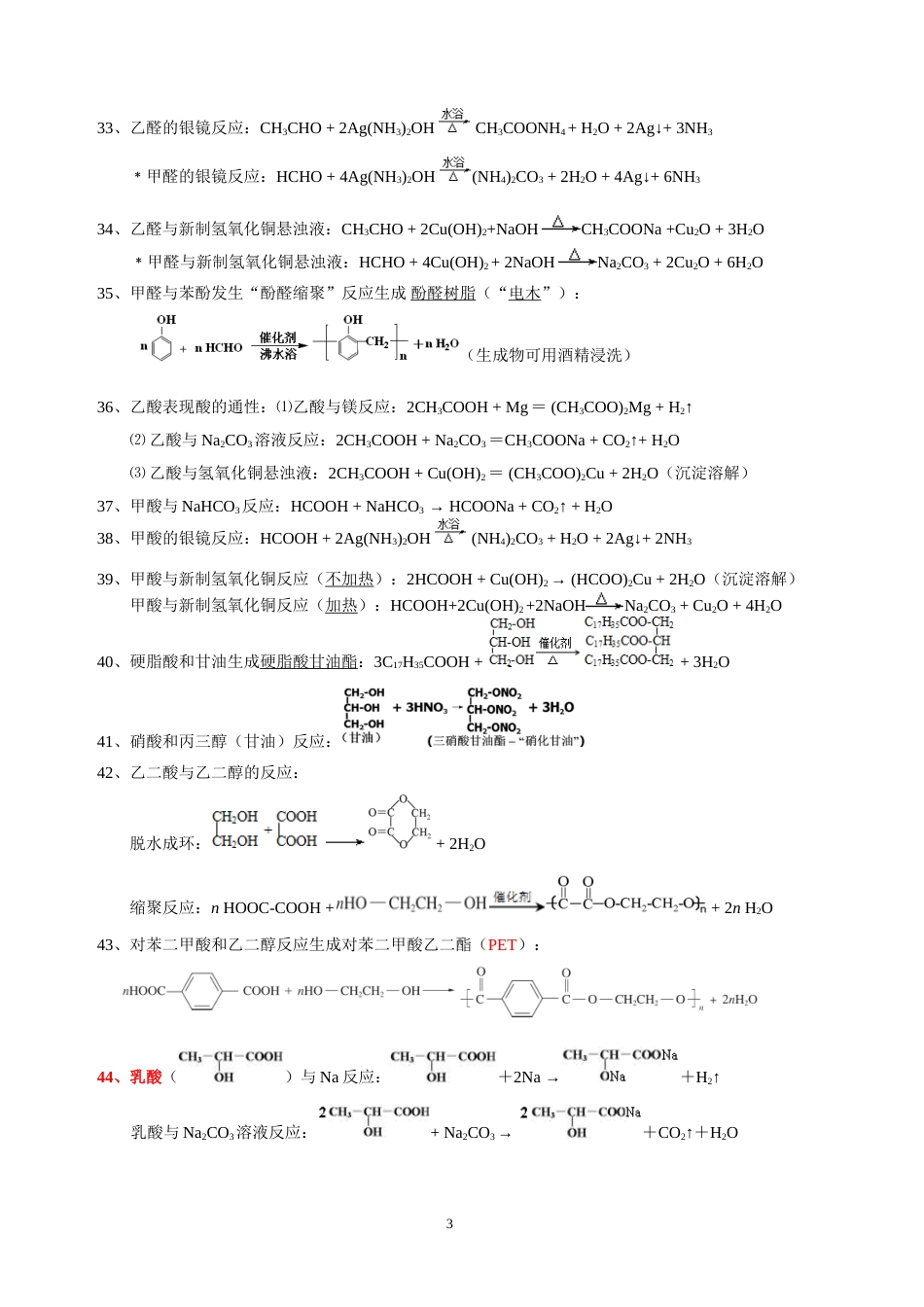 ★苏教版《选修5》有机化学方程式归纳大全_第3页
