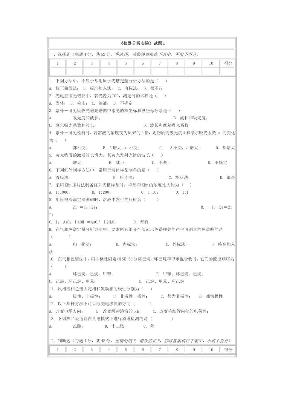 仪器分析实验试题与答案123[共6页]_第1页