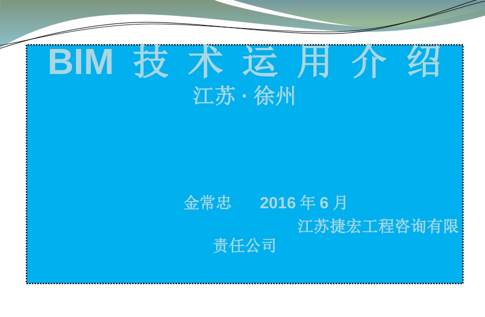 BIM 技 术 运 用 介绍_第1页