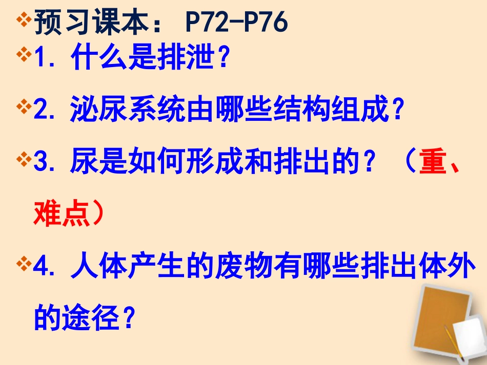 七年级生物下册《第五章人体内废物的排出》_第2页