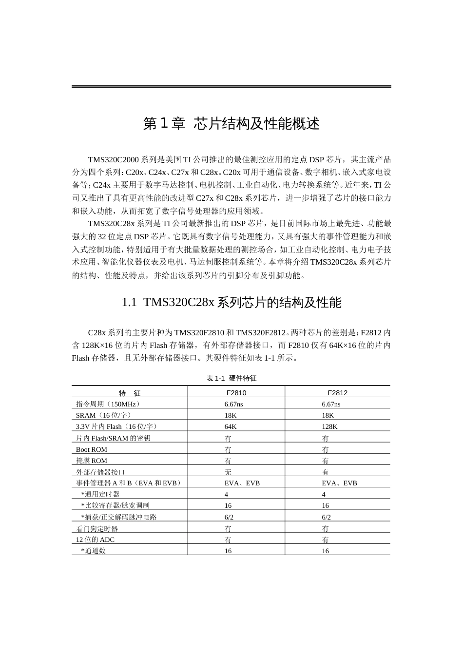 TMS320C28x系列DSP芯片结构及引脚功能[共17页]_第1页