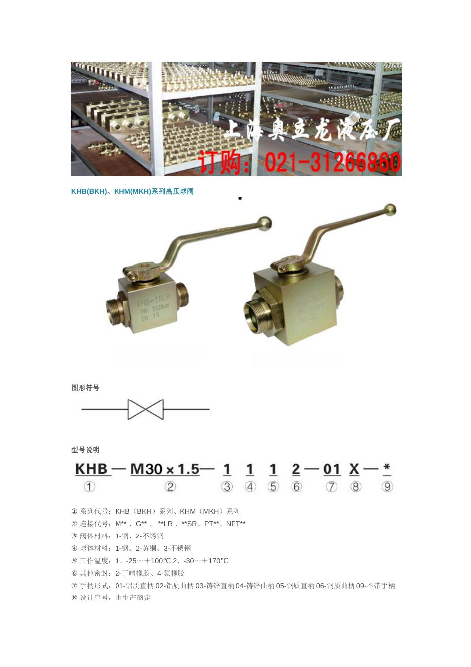 KHBBKH、KHMMKH系列高压球阀_第1页