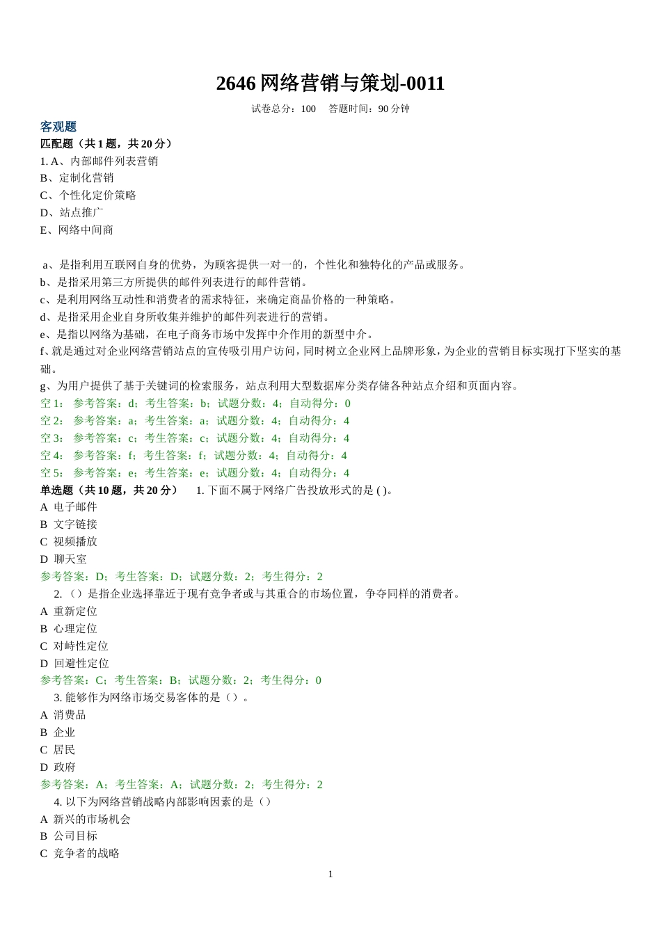 2646网络营销与策划中央电大准确考试题答案全[共35页]_第1页