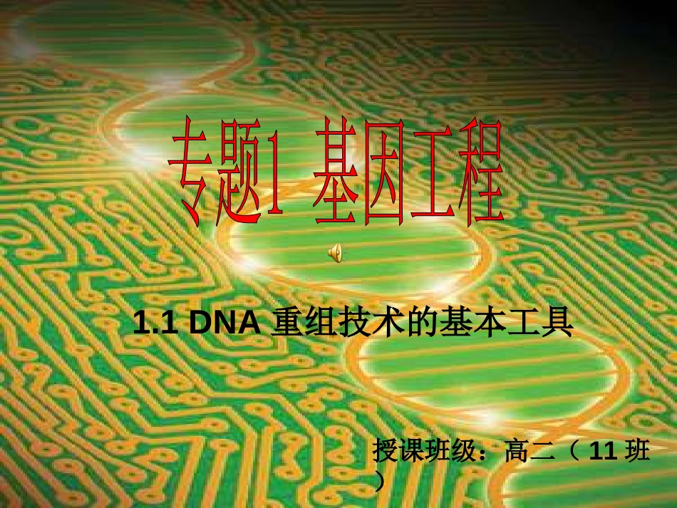 1.1DNA重组技术的基本工具[共19页]_第1页