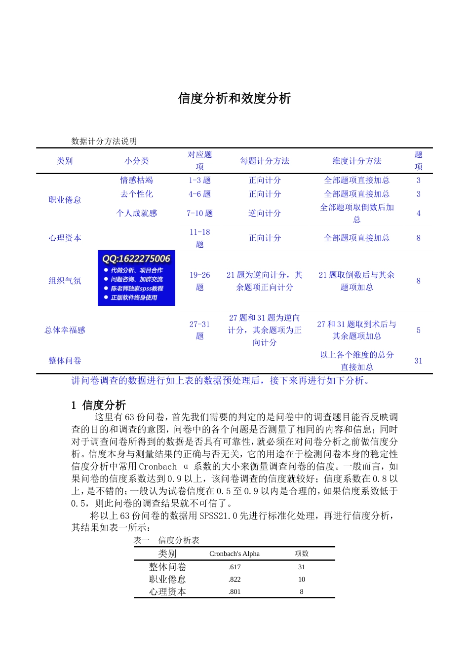 spss数据分析教程之SPSS信度分析和效度分析[共21页]_第1页