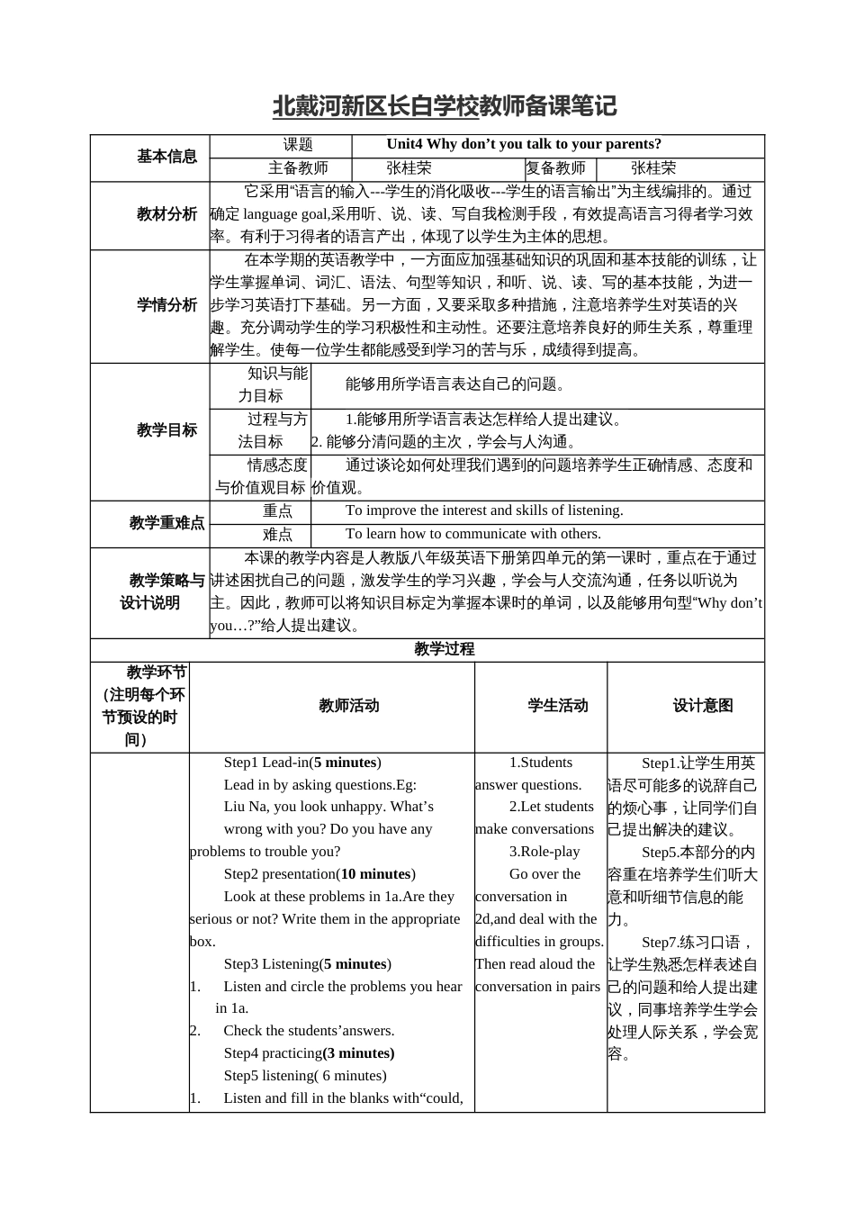 人教版八年级英语下册unit4教学设计_第1页